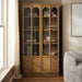 Anwen Solid Wood and Glass Display Cabinet Oak