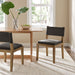 Calder Fabric Upholstered Wood Armless Dining Chair Dark Gray