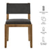 Calder Fabric Upholstered Wood Armless Dining Chair Dark Gray