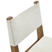 Calder Fabric Upholstered Wood Armless Dining Chair Ivory