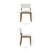 Calder Fabric Upholstered Wood Armless Dining Chair Ivory