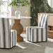 Tessera Striped Slipcovered Dining Side Chair Black Stripe