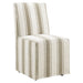 Tessera Striped Slipcovered Dining Side Chair Tan Stripe
