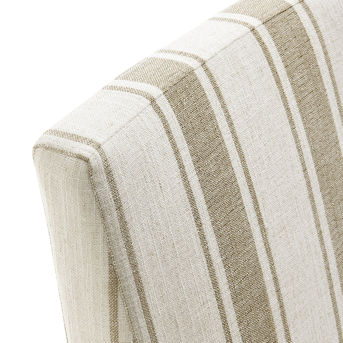 Tessera Striped Slipcovered Dining Side Chair Tan Stripe