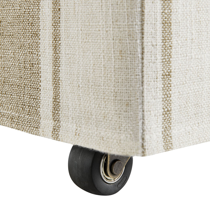 Tessera Striped Slipcovered Dining Side Chair Tan Stripe