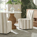 Tessera Striped Slipcovered Dining Side Chair Tan Stripe
