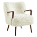 Zerra Faux Shearling Accent Armchair White