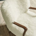 Zerra Faux Shearling Accent Armchair White