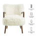 Zerra Faux Shearling Accent Armchair White