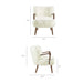 Zerra Faux Shearling Accent Armchair White
