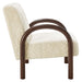Lunet Faux Shearling Accent Armchair Ecru