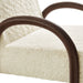 Lunet Faux Shearling Accent Armchair Ecru