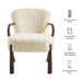 Arden Faux Shearling Accent Armchair Ecru