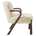 Arden Faux Shearling Accent Armchair Ecru
