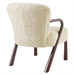 Arden Faux Shearling Accent Armchair Ecru