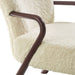 Arden Faux Shearling Accent Armchair Ecru