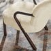 Arden Faux Shearling Accent Armchair Ecru