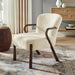 Arden Faux Shearling Accent Armchair Ecru