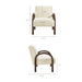Lunet Faux Shearling Accent Armchair Ecru