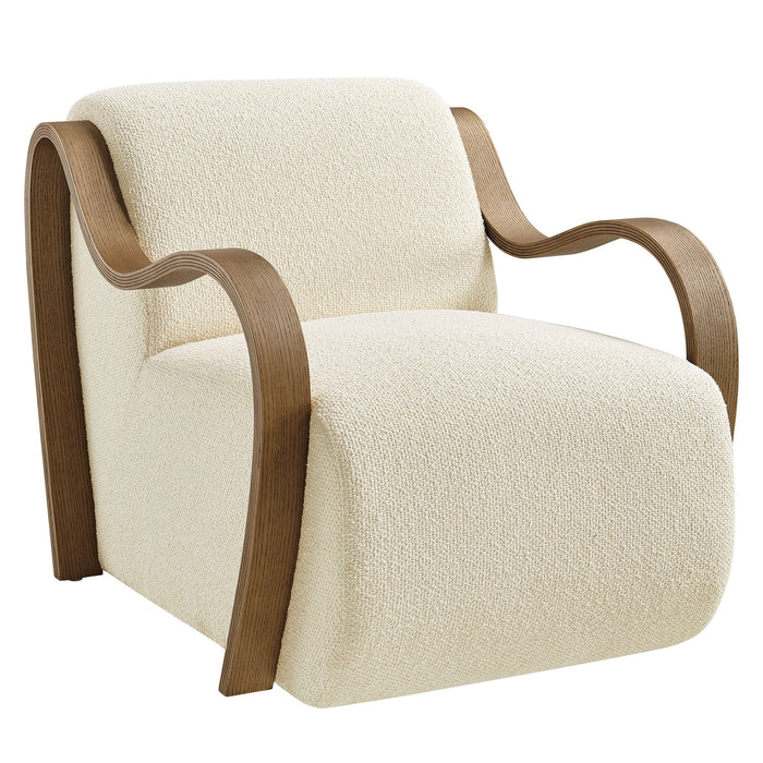 Atrium Lattice Boucle Accent Armchair Cream