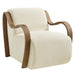 Atrium Lattice Boucle Accent Armchair Cream