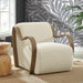 Atrium Lattice Boucle Accent Armchair Cream