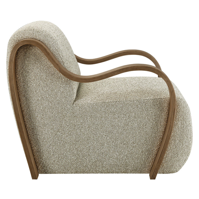 Atrium Lattice Boucle Accent Armchair Marble