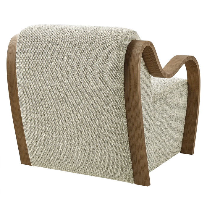 Atrium Lattice Boucle Accent Armchair Marble