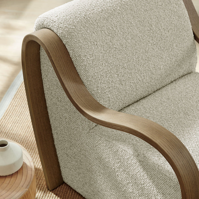 Atrium Lattice Boucle Accent Armchair Marble