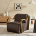 Atrium Vegan Leather Accent Armchair Espresso