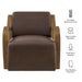 Atrium Vegan Leather Accent Armchair Espresso