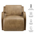 Atrium Vegan Leather Accent Armchair Toast
