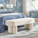 Mossi Oval Performance Velvet Accent Bench Alabster