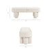 Mossi Oval Performance Velvet Accent Bench Alabster