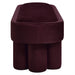 Mossi Oval Performance Velvet Accent Bench Mulberry