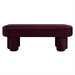 Mossi Oval Performance Velvet Accent Bench Mulberry