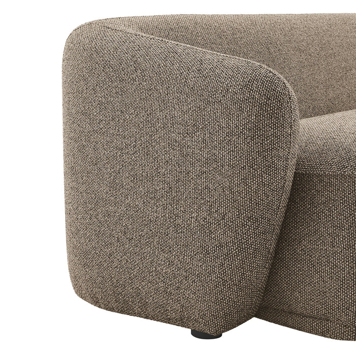 Monica 88 Inch Boucle Fabric Sofa Earth