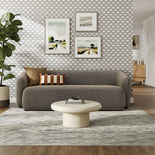 Monica 88 Inch Boucle Fabric Sofa Earth