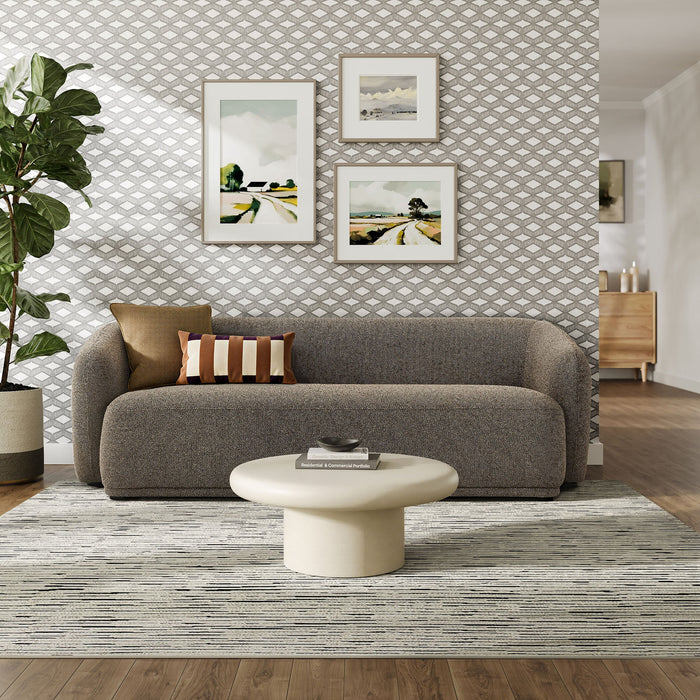 Monica 88 Inch Boucle Fabric Sofa Earth