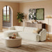 Monica 2 Piece Left Facing Boucle Fabric Modular Sofa with Chaise Cream