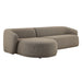Monica 2 Piece Left Facing Boucle Fabric Modular Sofa with Chaise Earth
