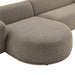 Monica 2 Piece Left Facing Boucle Fabric Modular Sofa with Chaise Earth