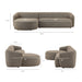 Monica 2 Piece Left Facing Boucle Fabric Modular Sofa with Chaise Earth