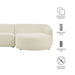 Monica 2 Piece Right Facing Boucle Fabric Modular Sofa with Chaise Cream