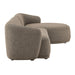 Monica 2 Piece Right Facing Boucle Fabric Modular Sofa with Chaise Earth