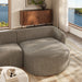 Monica 2 Piece Right Facing Boucle Fabric Modular Sofa with Chaise Earth