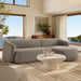 Monica 2 Piece Right Facing Boucle Fabric Modular Sofa with Chaise Earth