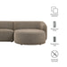 Monica 2 Piece Right Facing Boucle Fabric Modular Sofa with Chaise Earth