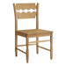 Jax Oak Wood Dining Chair With Wavy Razor Back Weathered Oak