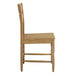 Jax Oak Wood Dining Chair With Wavy Razor Back Weathered Oak